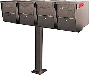 Mail Boss 7137 4 Bar, Bronze Mailbox Applications, Four Box Spreader