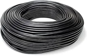 HPS HTSVH35-BLKx10 Black 10' Length High Temperature Silicone Vacuum Tubing Hose (60 psi Maxium Pressure, 3.5mm ID)