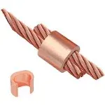 10Pcs U-Shaped Thick Copper Crimping Terminal Connector Kit Non Insulated Cop...