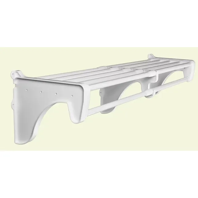 EZ Shelf - 40" - 75" Expandable Closet Shelf & Rod - White - 2 End Brackets