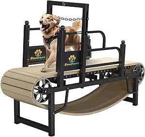 PawPaw's Dog Treadmill for Large Dogs with Brake. Dog Slatmill for Fit & Healthy Dog Life