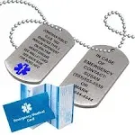 Medical Alert ID Dog Tag Necklace