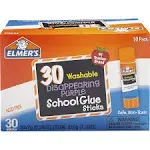 Elmer's Washable School Glue, Purple, 0.24 oz Stick - 30 Count