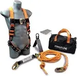 Frontline Combat Complete Roofers Kits Harness 25’ Vertical Lifeline Rope Grab