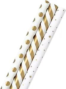 Hallmark All Occasion Wrapping Paper Bundle with Cut Lines on Reverse