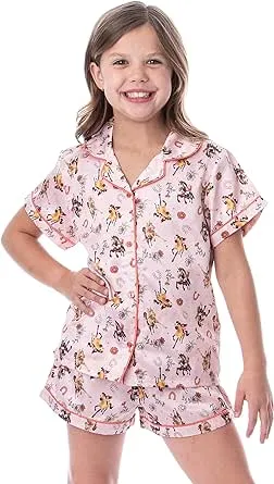 INTIMO Girls' Spirit Untamed Movie Film Horses Lucky Sleep Pajama Set Shorts