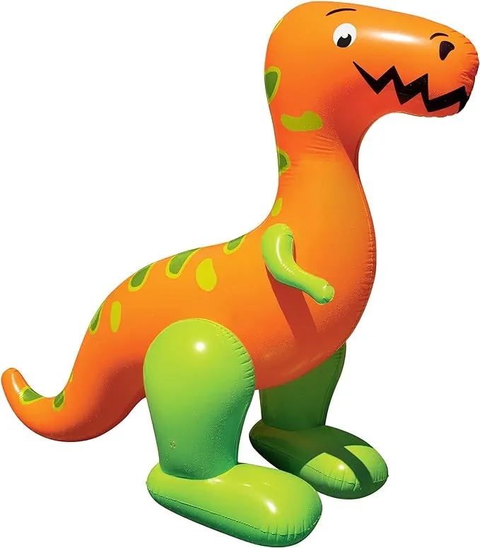 BANZAI T-Rex Terror Mondo Sprinkler, Length: 96 in, Width: 80 in, Inflatable Outdoor Backyard Water Splash Toy