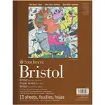 400 Series Bristol Paper Pad, Smooth, Tape Bound, 9x12 inches, 15 Sheets (2-p...