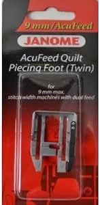 Janome Acufeed Quilt Piecing Foot (Twin) for 9mm Machines