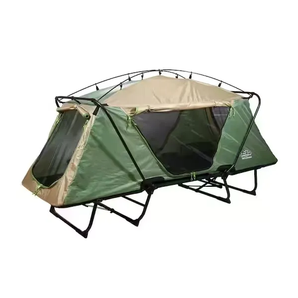 Kamp-Rite Gray Collapsible Camping Tent with Integrated Cot - Lightweight and Durable Nylon Material - Easy Setup and Versatile Use Lowes.com