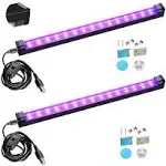 THLIFURE Black Light Bar 10W 1ft LED Blacklight for Fluorescent Tapestry Poster Body Paint Glow Party UV Strip Lights for Cabinet and Display Magnetic