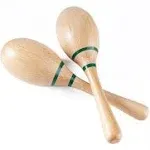  Maracas Hand Percussion Rattles,Beech Wood Material Rumba Shakers with Natural