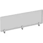 Alera&#174; Polycarbonate Privacy Panel, 65w x 0.5d x 18h, Silver/Clear