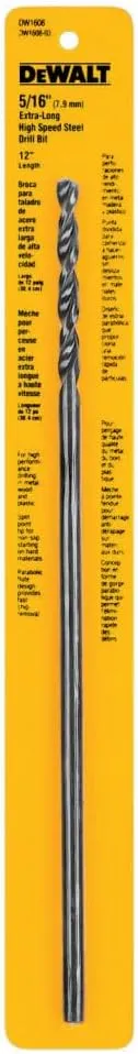 DEWALT DW1623 11/16-Inch Black Oxide 1/2-Inch Shank Reduced Shank Twist Drill Bit