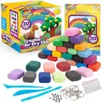 Creative Kids Air Dry Clay Brand New Sealed 30 Colors Reusable Lightweight