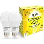 Norb Everyday Sun Light Bulb - Full Spectrum Wellness Lighting with Sun-Mimicking Technology for Energy, Mood & Performance. Supports Sleep/Wake Cycles, 5000K, 9W, 2-Pack, US Based, Budget-Priced