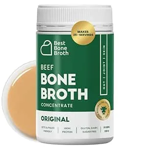 Beef Bone Broth Concentrate Grass Fed - Made from Top Australian Cattle - Full of Protein and Collagen 35 Servings Makes 2.25 Gallons of Broth Jus