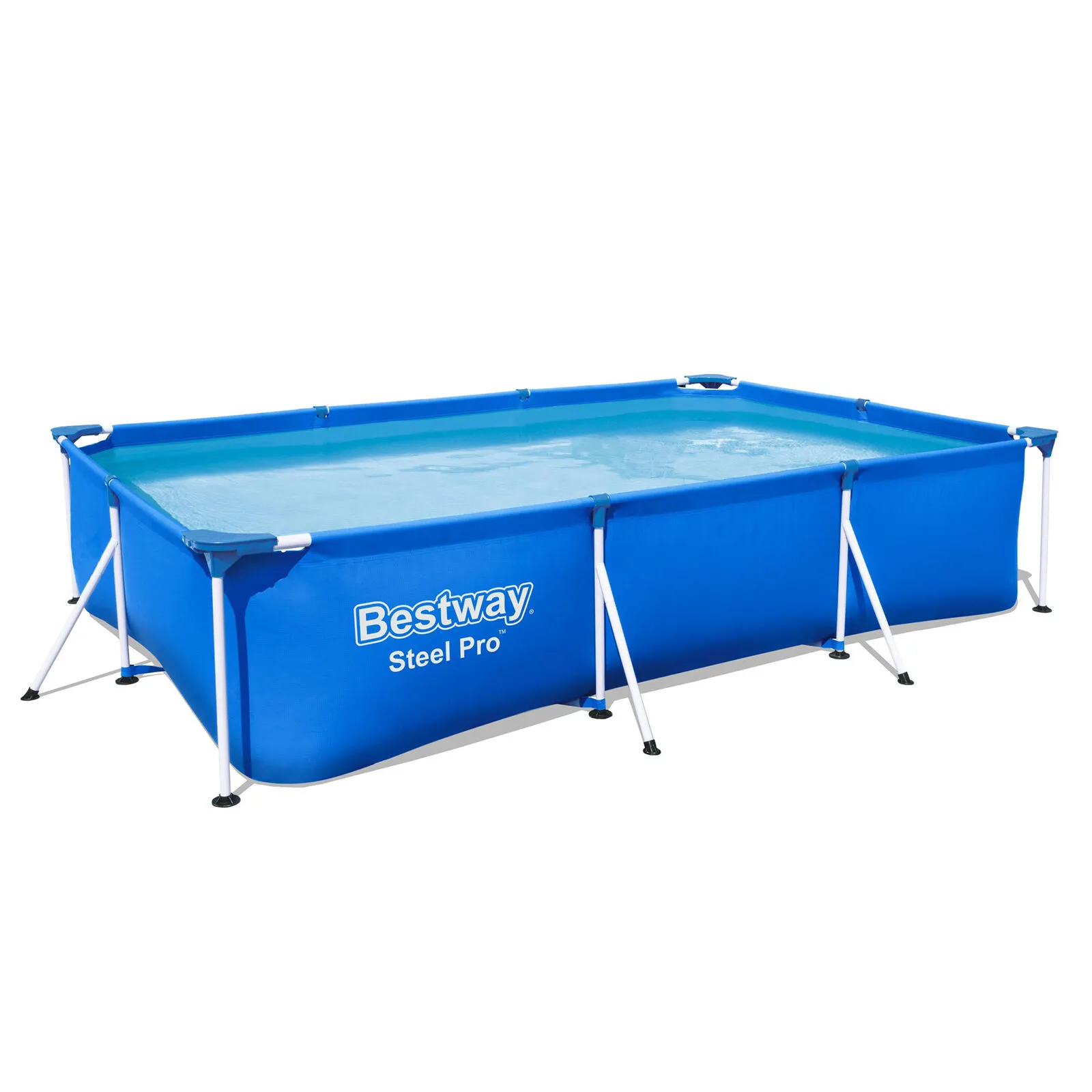 Bestway Steel Pro 118&#034;x79&#034;x26&#034; Rectangular Above Ground Outdoor Swimming Pool