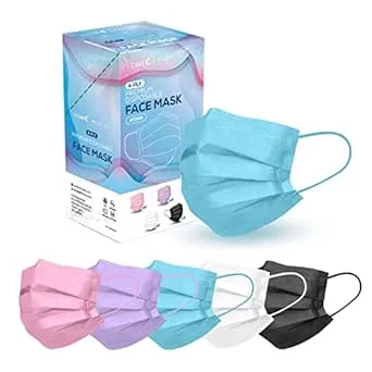 FriCARE Face Masks Disposable for Adults, 4 Ply ASTM Level 3 Masks, Individually Wrapped Allergy Mask, FSA HSA Eligible