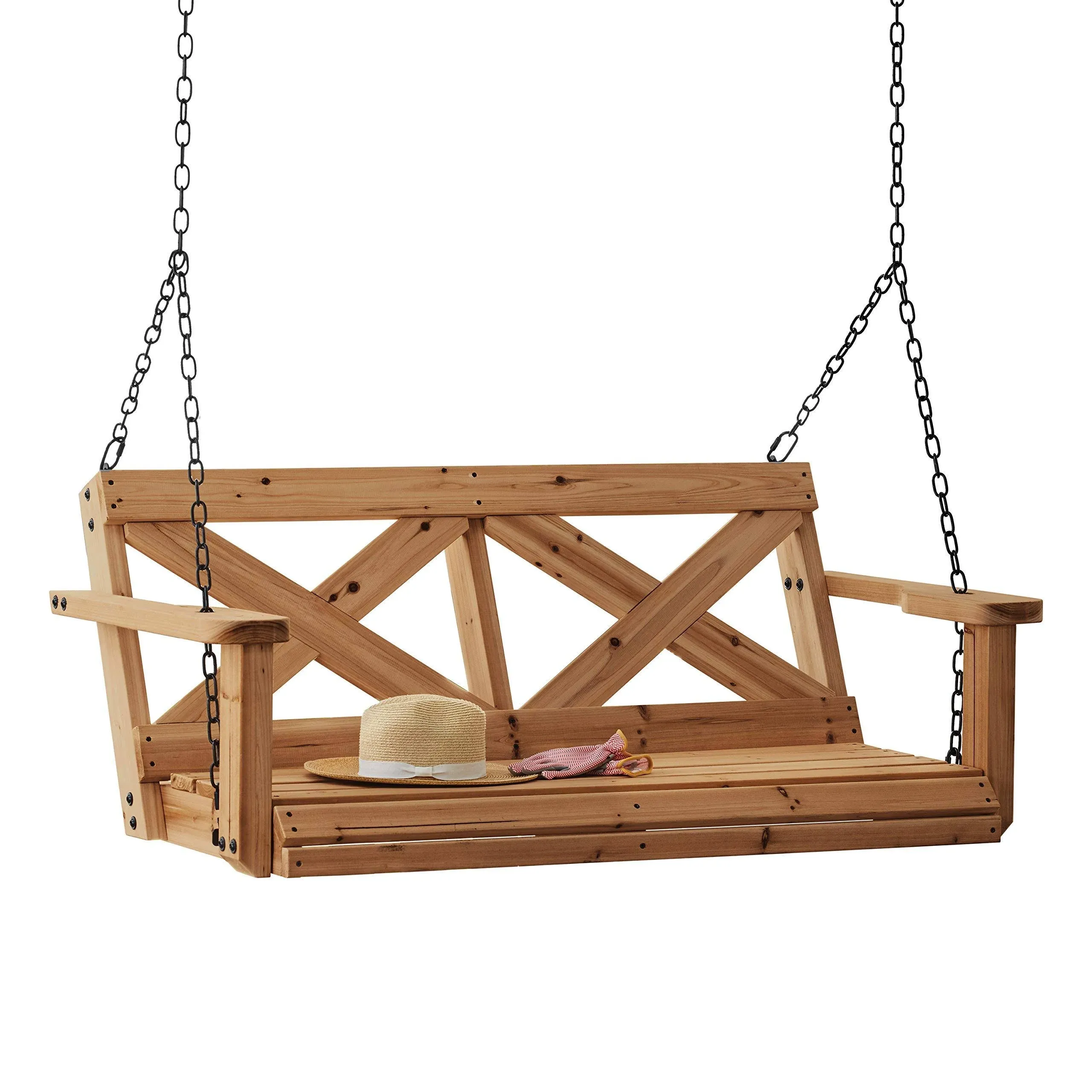 Farmhouse 2-Person All Cedar Wood Porch Swing