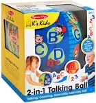 Melissa & Doug K's Kids 2-in-1 Talking Ball Educational Toy - ABCs and Counting 1-10