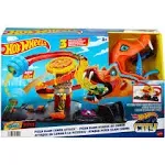 Hot Wheels Ciudad Pista Establece Pizza Slam Cobra Ataque Playset con 1:64 Escala Coche de Juguete para los Niños