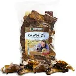 Vet Recommended Beef Rawhide Chips for Dogs (Big 2lb Bag) Thick Fiber & Long Lasting Dog Chew. Made in USA.