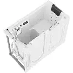 53&#034; x 27&#034; Anzzi 2753FLWL Air &amp; Whirlpool Jetted Left Drain Walk-In Bathtub White