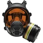 NB-100 Tactical Gas Mask - Full Face Respirator with 40mm Defense Filter Dark Amber / Single