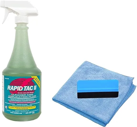 Rapid Tac II Vinyl Wrap Application Fluid Kit with Squeegee and Towel