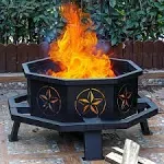 35 inch Outdoor Wood Burning Fire Pit with Cooking Grill