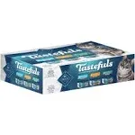 Blue Buffalo Tastefuls Chicken, Turkey and Chicken, & Ocean Fish and Tuna Pate Wet Adult Cat Food Variety Pack, 5.5 oz. Cans (12 Pack)