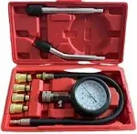 ZJERYL Gull 8pcs Compression Tester, Engine Compression Tester Kit Professional Petrol Gas Engine Cylinder Pressure Gauge 0-300 PSI Automotive Tool