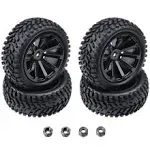  Outer Diameter 2.99 inch / 76mm Rubber RC Car Tires &amp; Wheel Rims Foam Inserts 