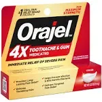 Orajel 4X Severe Toothache Oral Pain Reliever Cream - 0.33 oz