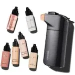 Luminess BREEZE DUO Airbrush Makeup System, Fair Coverage – 9-Piece Kit includes 2x Silk Airbrush Foundation, Soft Rose Blush, Glow Highlighter, Moisturizer Primer, and Airbrush Cleaning Solution