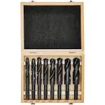 Bauer Black Oxide Silver and Deming Drill Bit Set 8-Piece