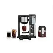 Ninja Hot & Iced XL-Kaffeemaschine mit Rapid Cold Brew, 4 Brühstile, 8 Größen, kleine Tasse für Reisebecher, Einzelportion-Kaffeebrauer, 12-Tassen-Karaffe, permanenter Filter, abnehmbarer Reservoir,