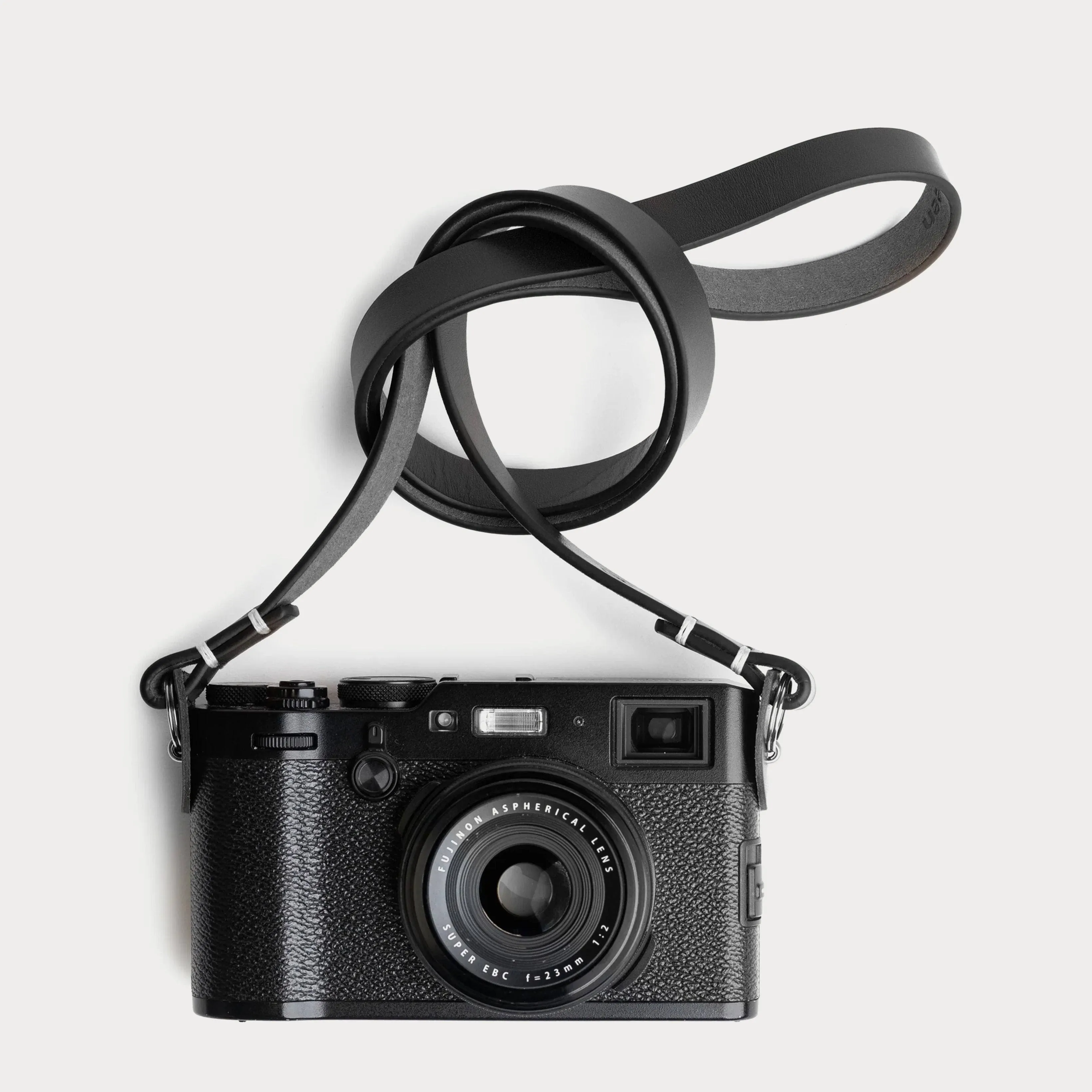 Evergreen Leather Camera Strap, Black