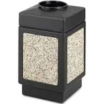 Safco 38 Gallon Canmeleon aggregate Panel Top Open Black