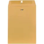 Staples Kraft Clasp Envelopes 9-1/2&#034; x 12-1/2&#034; Brown 100/Box (535013/17076)