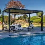 14x10 Sarasota Steel Louvered Pergola