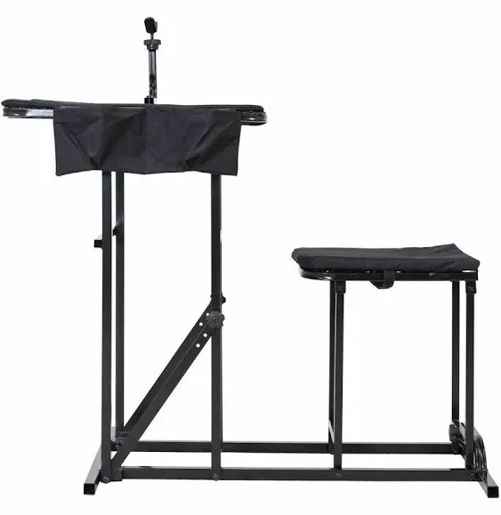 Folding Shooting Bench Seat with Adjustable Table Gun Rest Height Adjustable