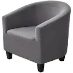 NILUOH Club Chair Slipcover Tub Chair Cover Stretch Armchair Covers Sofa Cover Furniture Protector for Living Room (Dark Gray)