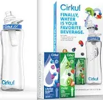 Cirkul 32oz Plastic Starter Kit with Navy Blue Lid, 2 Flavor Cartridges