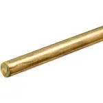 K&S K & S Precision Metals 1167 Round Brass Rod, 3/8 in Dia x 36 in L, 3 Count