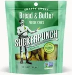 SUCKERPUNCH Gourmet Dill Pickle Chips, Bread &amp; Butter, 3.4 oz - Case of 12