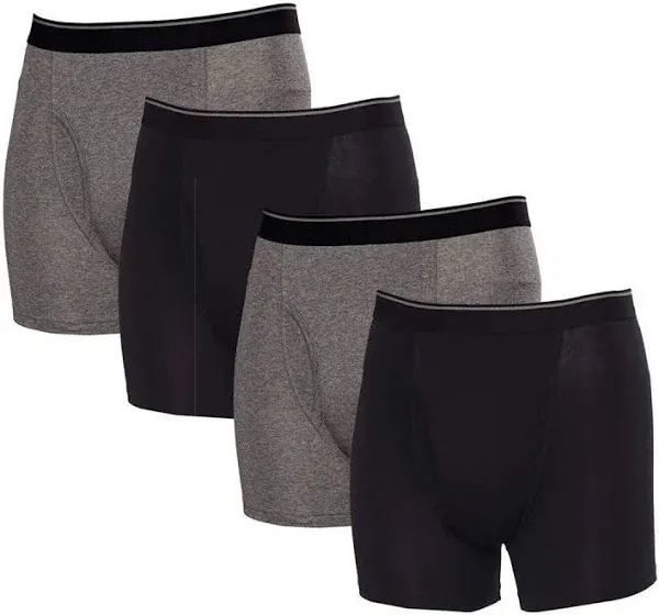 Kirkland Signature Men's Boxer Brief, 4-Pack Gray Medium