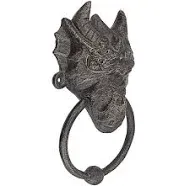 Design Toscano QH18266 Head of The Dragon Foundry Iron Door Knocker