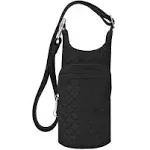 Travelon Boho Water Bottle Tote Pouch, One Size, Black